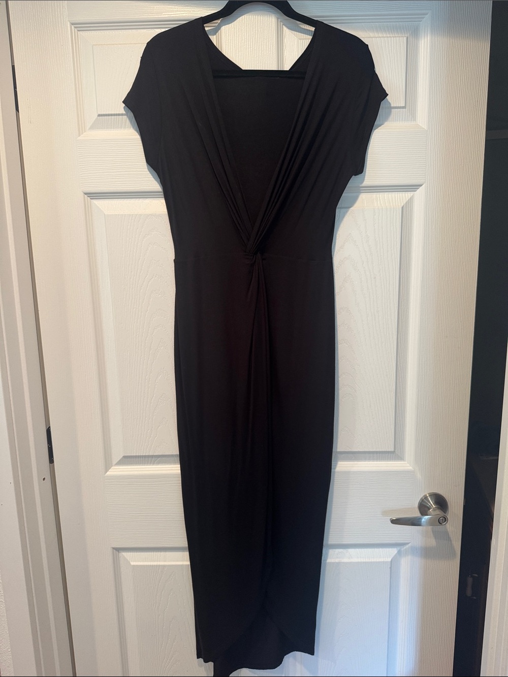 Rolla Coster Black Knot-Front Maxi Dress